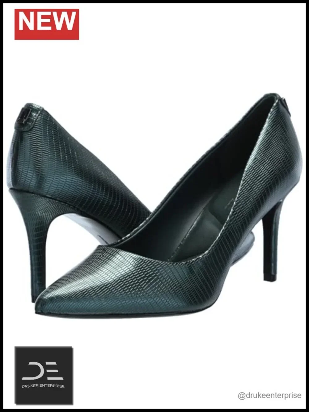 Faux Leather Snake Textured Dress Pump Low Top Pull-On